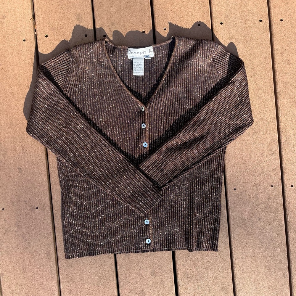 Joseph A Brown Shimmer Cardigan